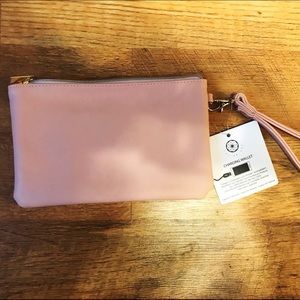 Zip Top Pink Charging Clutch NWT
